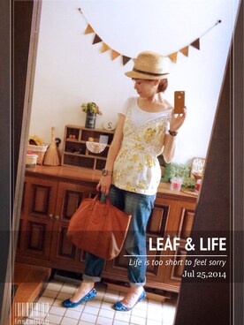 「UNIQLOデニム」｜lovepeaceさん（レディース・158cm）の夏コーディネート