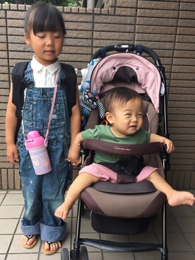 「1歳5ヶ月」｜「アイテム（サロペット/オーバーオール）」を使った、riri*さん（キッズ・110cm）の夏コーディネート