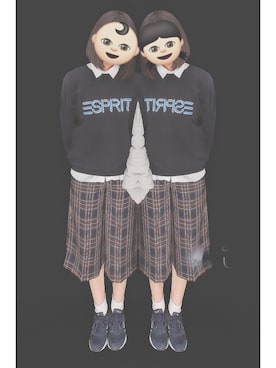 「ESPRIT（エスプリ）のアイテム（スウェット）」を使った、｛ ま お ｝®さん（レディース・163cm）の冬コーディネート