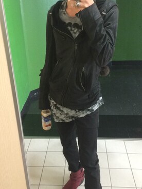 「Buffalo Bobs（バッファローボブズ）のアイテム（ライダースジャケット）」を使った、しどけさん（メンズ・170cm）の秋コーディネート