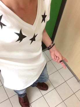 「スター」｜「アイテム（アクセサリー）」を使った、しどけさん（メンズ・170cm）の夏コーディネート