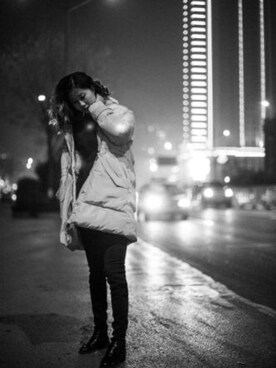 「アイテム（その他トップス、シルバー系）」を使った、只是颖颖颖儿さん（レディース・170cm）の冬コーディネート