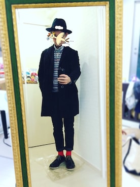 「TOPMAN（トップマン）のアイテム（ニット/セーター）」を使った、kogoさん（メンズ・170cm）の冬コーディネート