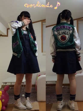 「RNA」｜「アイテム（スタジャン）」を使った、あっきーさん（レディース・160cm）の秋コーディネート