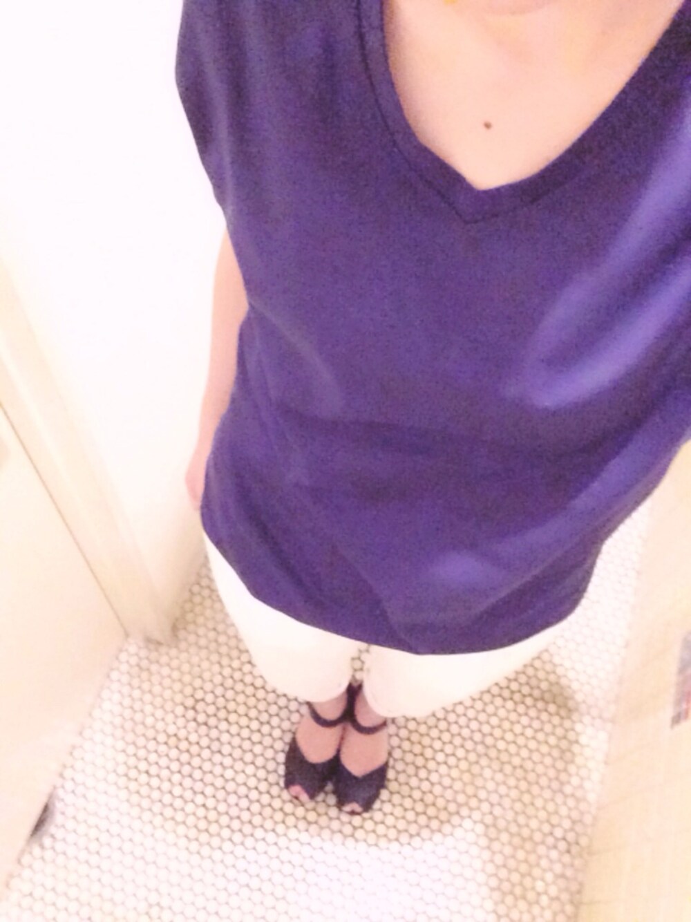 「lanvin on blue、ROSE BUD」｜「LANVIN en Bleuのアイテム（Tシャツ/カットソー、その他）」を使った、minoriさん（レディース・155cm）の夏コーディネートの1枚目の写真