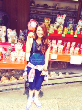 「ScoLar（スカラー）のアイテム（サロペット/オーバーオール）」を使った、NAoKoさん（レディース・166cm）の秋コーディネート
