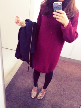 「MINIMUM（ミニマム）のアイテム（ワンピース/ドレス）」を使った、NAoKoさん（レディース・166cm）の秋コーディネート