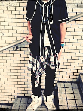 DJ KAZUMAさん（メンズ・160cm）の夏コーディネート