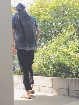 「SUNDAY WORKS（サンデーワークス）のアイテム（パンツ）」を使った、twiggy**さん（メンズ・181cm）の夏コーディネート