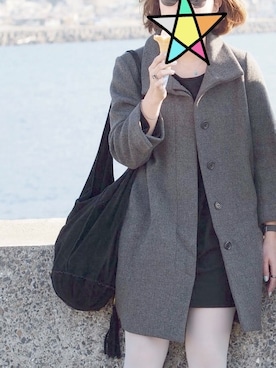 「URBAN RESEARCH（アーバンリサーチ）のアイテム（ステンカラーコート）」を使った、pannさん（レディース・161cm）の秋コーディネート
