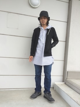 「アイテム（ジャージ）」を使った、Shunさん（メンズ・170cm・20代）の秋コーディネート
