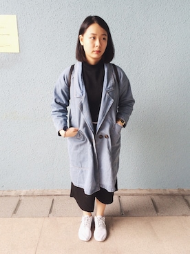 「school」｜「アイテム（腕時計）」を使った、bbさん（レディース・162cm）の冬コーディネート