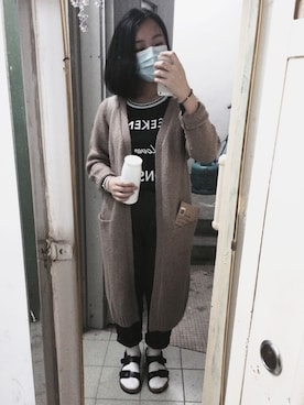 「MONKI（モンキ）のアイテム（ダウンジャケット/コート）」を使った、bbさん（レディース・162cm）の冬コーディネート