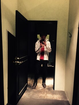 「G-STAR RAW（ジースターロゥ）のアイテム（ナイロンジャケット）」を使った、Kazuki さん（メンズ・181cm）の冬コーディネート