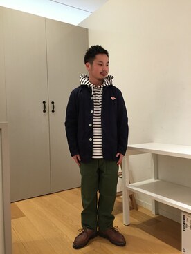 「orslow」｜「アイテム（その他アウター）」を使った、kogarasuさん（メンズ・160cm）の冬コーディネート