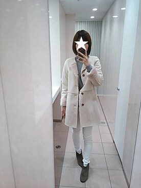 「ROPE' PICNIC（ロペピクニック）のアイテム（ムートンコート）」を使った、yuukiさん（レディース・170cm）の冬コーディネート