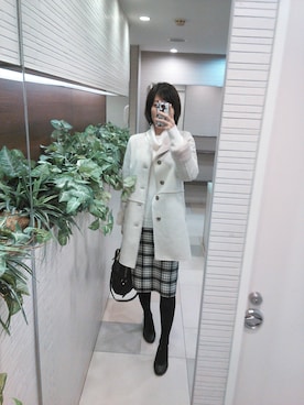 「ROPE' PICNIC（ロペピクニック）のアイテム（ムートンコート）」を使った、yuukiさん（レディース・170cm）の秋コーディネート