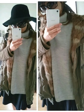 「寒い」｜「アイテム（ミリタリージャケット）」を使った、ღ✧mizzunnn✧ღさん（レディース・159cm）の秋コーディネート