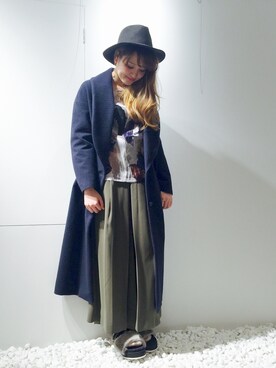 「Sのアイテム（パンツ）」を使った、SHOKOさん（レディース・163cm）の冬コーディネート