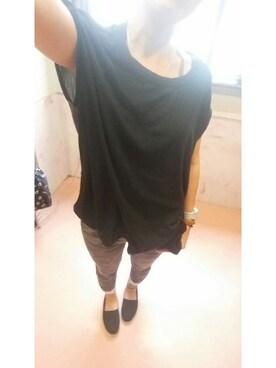 「NANEA（ナネア）のアイテム（トップス）」を使った、OWL-YUUさん（レディース・153cm）の夏コーディネート