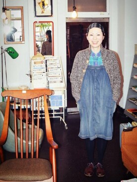 「D.M.G.（ドミンゴ）のアイテム（ワンピース/ドレス）」を使った、sharanさん（レディース・165cm）の冬コーディネート