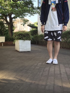 「アイテム（ジャージ）」を使った、ぎんさん（メンズ・168cm・20代）の夏コーディネート