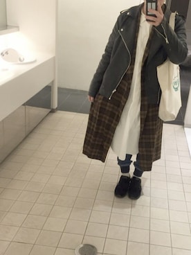 「PENDLETON（ペンドルトン）のアイテム（その他アウター）」を使った、ぎんさん（メンズ・168cm・20代）の冬コーディネート