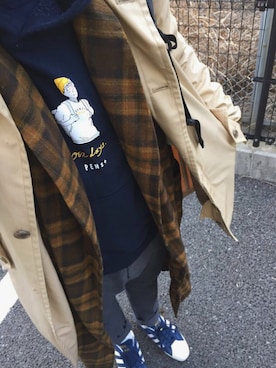 「PENDLETON（ペンドルトン）のアイテム（その他アウター）」を使った、ぎんさん（メンズ・168cm・20代）の冬コーディネート