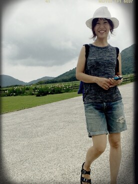 「EDITION（エディション）のアイテム（帽子）」を使った、YYYYYSさん（レディース・165cm）の夏コーディネート