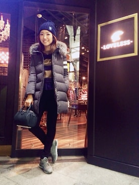 「GUILD PRIME（ギルドプライム）のアイテム（パンツ）」を使った、NATSUさん（レディース・165cm）の秋コーディネート