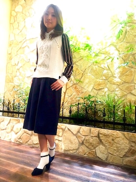 「LOVELESS（ラブレス）のアイテム」を使った、NATSUさん（レディース・165cm）の冬コーディネート