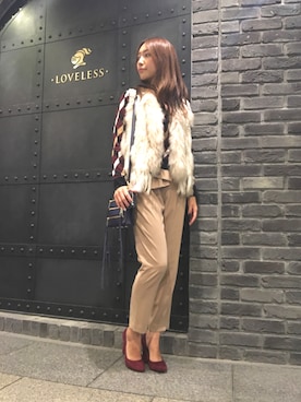 その他パンツを使った ボルドーパンプス の人気ファッションコーディネート ユーザー ショップスタッフ Wear