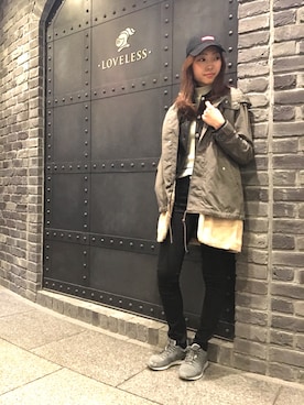 「GUILD PRIME（ギルドプライム）のアイテム」を使った、NATSUさん（レディース・165cm）の秋コーディネート