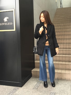 「MSGM（エムエスジーエム）のアイテム（スウェット）」を使った、NATSUさん（レディース・165cm）の秋コーディネート