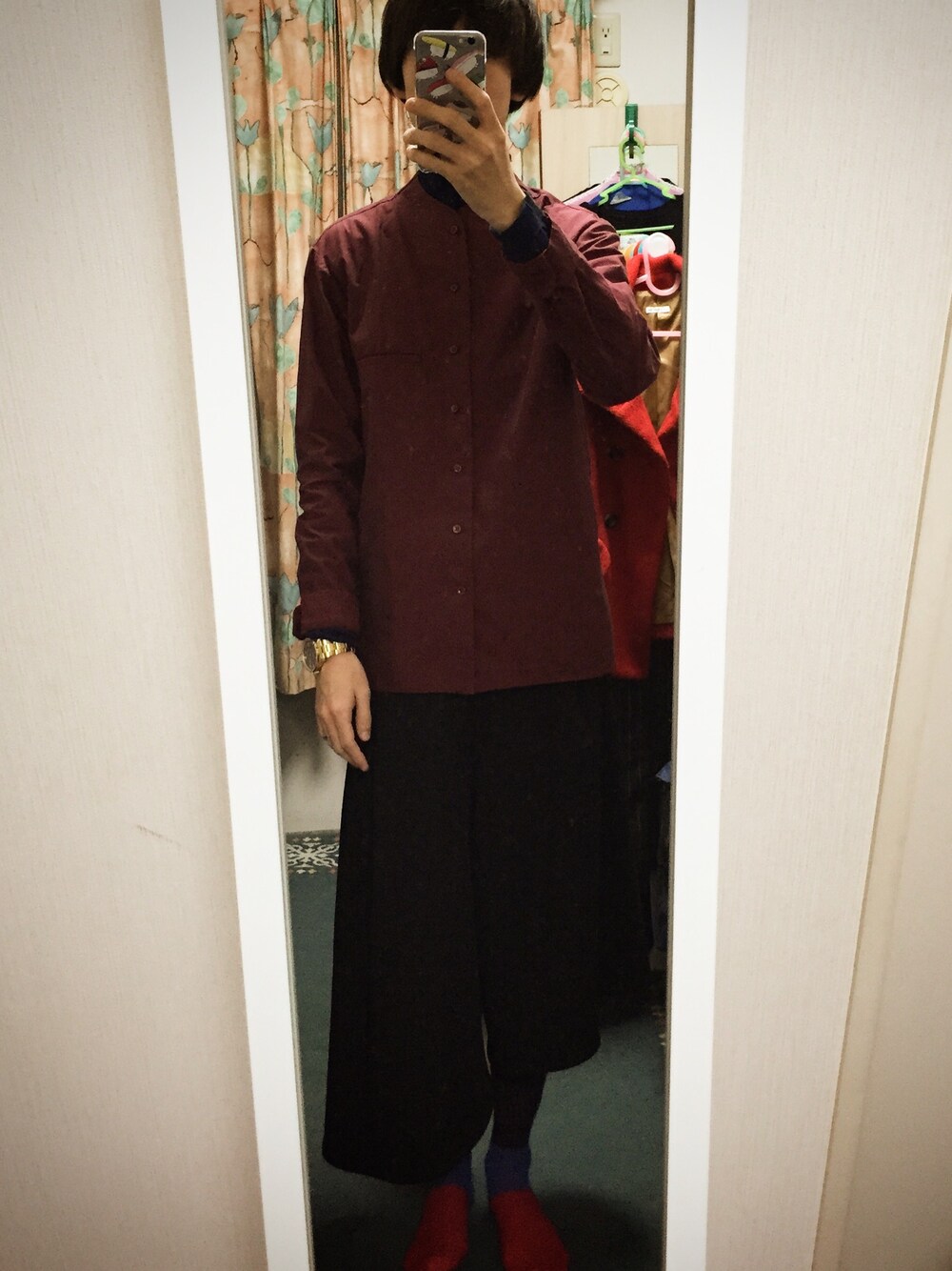 「モード」｜「ANREALAGEのSHADOW CURROT PANTS （その他パンツ、ホワイト系）」を使った、てったさん（メンズ・165cm）の冬コーディネートの1枚目の写真