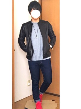 「GGD（ジージーディー）のアイテム（腕時計）」を使った、まるまるさん（メンズ・170cm）の秋コーディネート