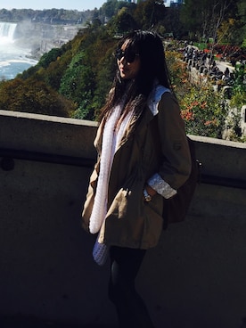 「TRIP」｜「アイテム（ダウンジャケット/コート）」を使った、Antoniaさん（レディース・163cm）の秋コーディネート