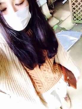 「Soareak（ソアリーク）のアイテム（バッグ）」を使った、ちゃんまみさん（レディース・158cm）の冬コーディネート