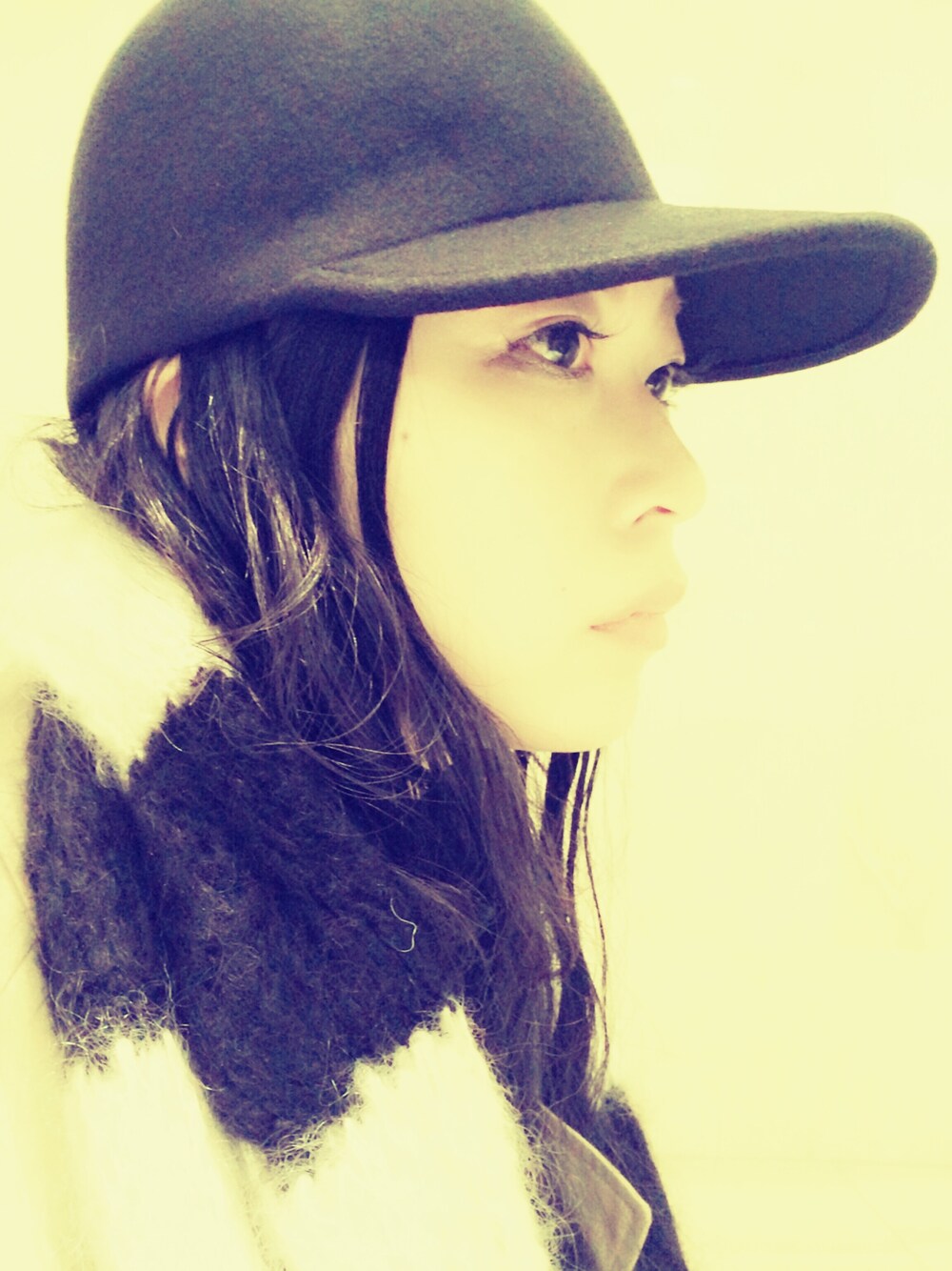 「キャップ、ベースボールキャップ、Stella McCartney、SAINTLAURENTPARIS」｜「STELLA McCARTNEYのアイテム（キャップ、ブラック系）」を使った、yuiさん（レディース・160cm）の春コーディネートの1枚目の写真