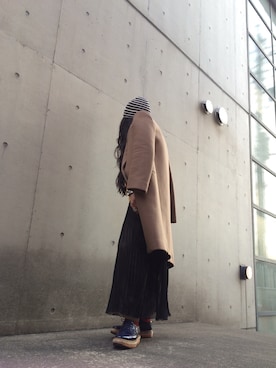 「CELINE（セリーヌ）のアイテム（その他アウター）」を使った、yuiさん（レディース・160cm）の冬コーディネート