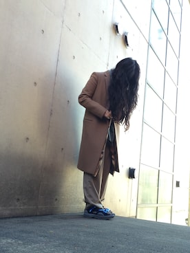 「CELINE（セリーヌ）のアイテム（その他アウター）」を使った、yuiさん（レディース・160cm）の冬コーディネート