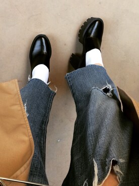 「SAINT LAURENT PARIS（サンローランパリ）のアイテム（トレンチコート）」を使った、yuiさん（レディース・160cm）の秋コーディネート