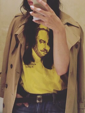 「SAINT LAURENT PARIS（サンローランパリ）のアイテム（トレンチコート）」を使った、yuiさん（レディース・160cm）の秋コーディネート