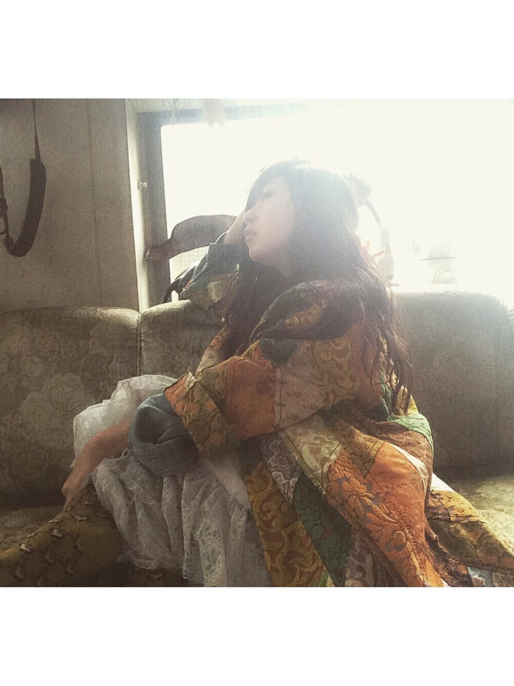 「PRADA、パッチワーク、2015ss、saint laurent paris、vintage、waster's opera.、レーススカート、birthday」｜「PRADAの2015ss（その他アウター、その他）」を使った、yuiさん（レディース・160cm）の秋コーディネートの1枚目の写真