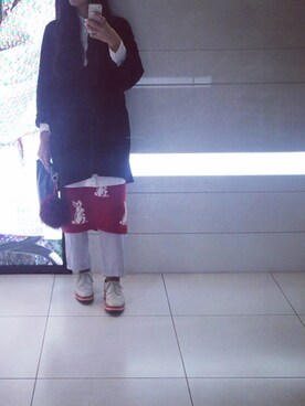 「PRADA（プラダ）のアイテム（スカート）」を使った、yuiさん（レディース・160cm）の冬コーディネート