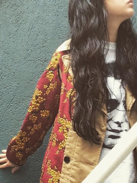 「DRIES VAN NOTEN（ドリスヴァンノッテン）のアイテム（トレンチコート）」を使った、yuiさん（レディース・160cm）の冬コーディネート