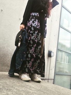 「Martin Margiela」｜「アイテム（デニムジャケット）」を使った、yuiさん（レディース・160cm）の春コーディネート