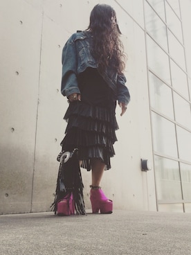 「DRIES VAN NOTEN（ドリスヴァンノッテン）のアイテム（ワンピース/ドレス）」を使った、yuiさん（レディース・160cm）の秋コーディネート