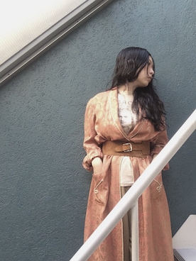 「HERMES」｜「アイテム（その他アウター）」を使った、yuiさん（レディース・160cm）の冬コーディネート