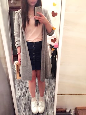 「stradivarius（ストラディバリウス）のアイテム（ピーコート）」を使った、a-Monster_さん（レディース・163cm）の春コーディネート
